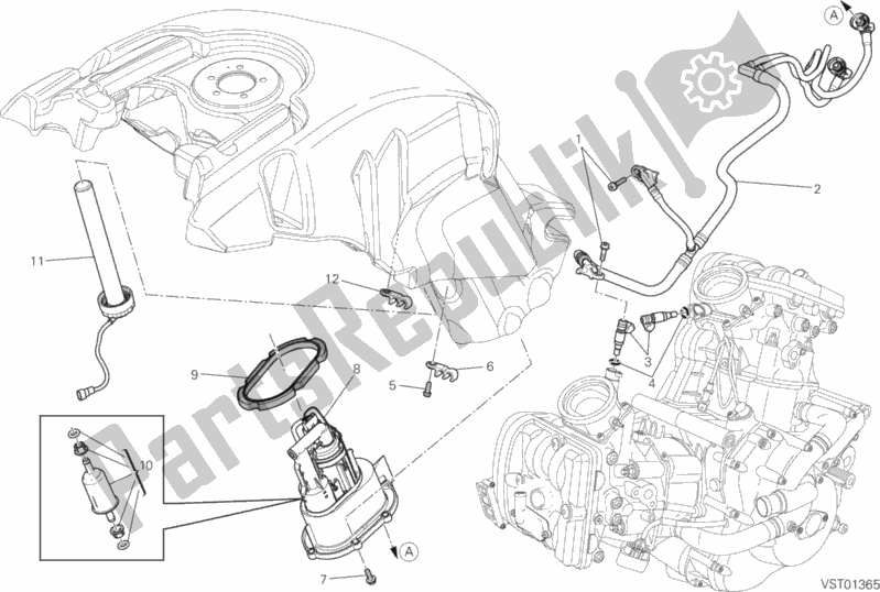 Todas as partes de Bomba De Combustivel do Ducati Diavel Titanium USA 1200 2015
